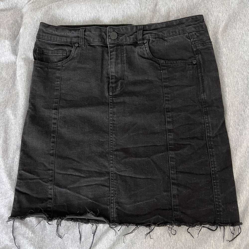 black denim skirt